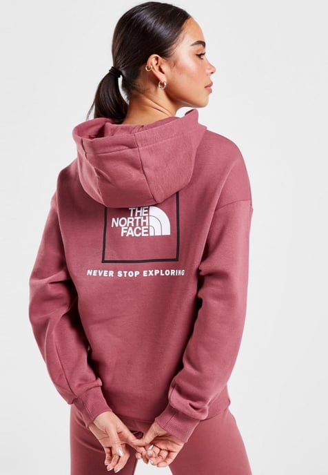 The North Face Womens Back New Fine Box Hoodie in Wild Ginger - Image 2