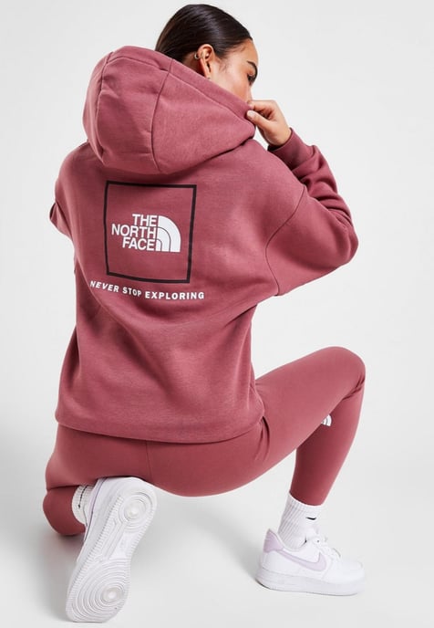 The North Face Womens Back New Fine Box Hoodie in Wild Ginger - Image 4