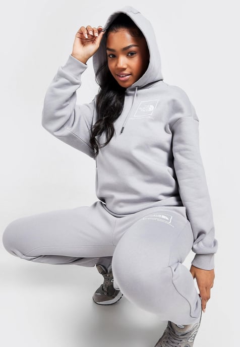 The North Face Womens Back New Fine Box Hoodie in Grey - Image 3