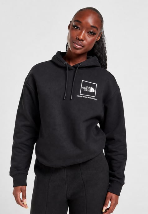 The North Face Womens Back New Fine Box Hoodie in Black - Image 1