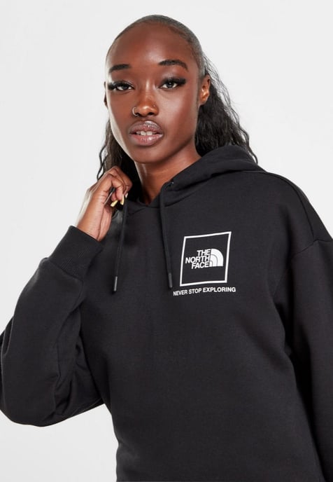The North Face Womens Back New Fine Box Hoodie in Black - Image 3
