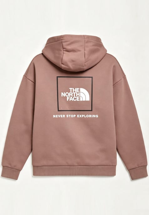 The North Face Womens Back New Fine Box Hoodie in Deep Taupe - Image 3