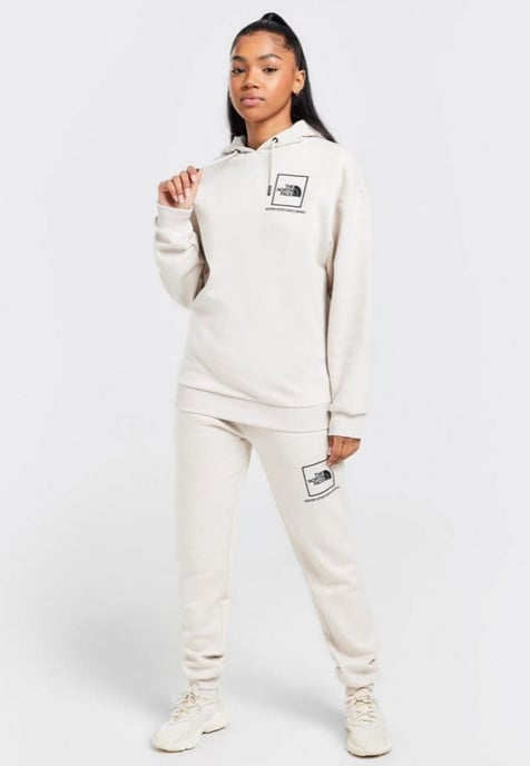 The North Face Womens Back New Fine Box Hoodie in Moonlight Ivory - Image 5