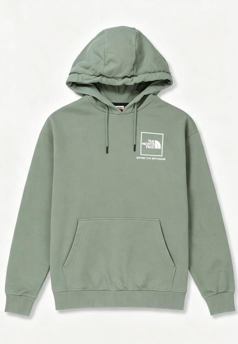 The North Face Womens Back New Fine Box Hoodie in Green - Image 3