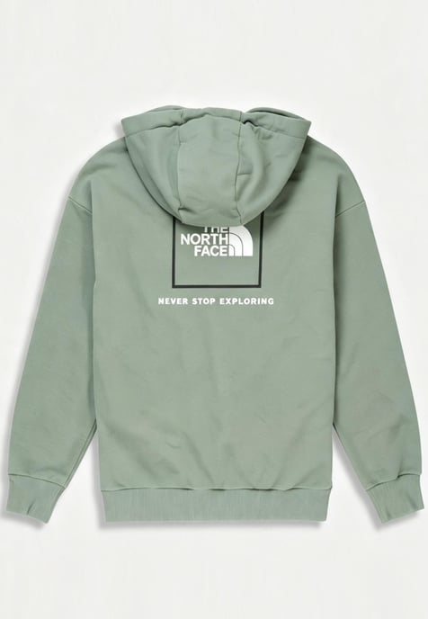 The North Face Womens Back New Fine Box Hoodie in Green - Image 4