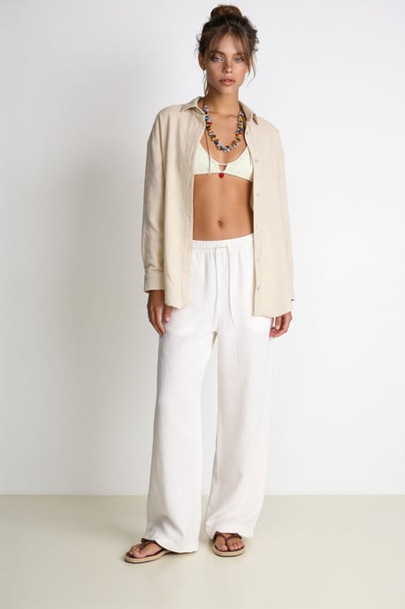 Textured Embroidered Long Sleeve Shirt with Button Closure - Image 4