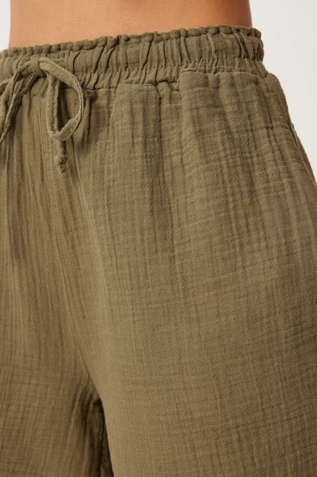 High Waist Wide Leg Cotton Shorts - Image 4
