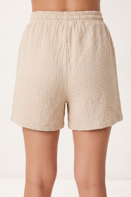 High Waist Wide Leg Cotton Shorts - Image 5