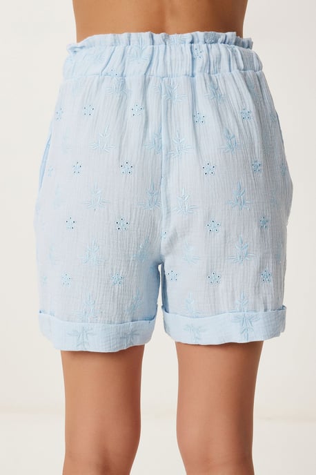 Hoge Taille Mini Shorts met Trekkoord en Binding Detail - Image 6