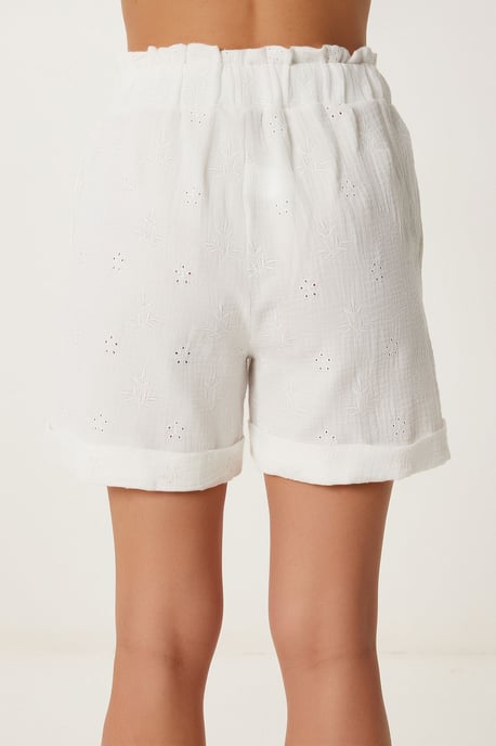 Hoge Taille Mini Shorts met Trekkoord en Binding Detail - Image 6