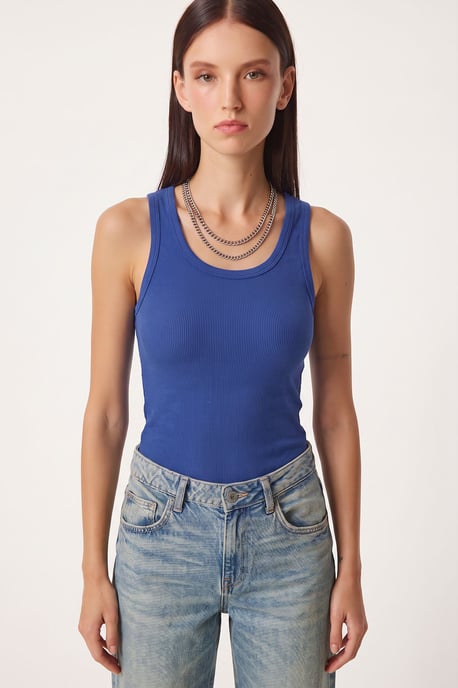 Fitted U-hals Gebreide 2-Pack Tanktop - Image 2