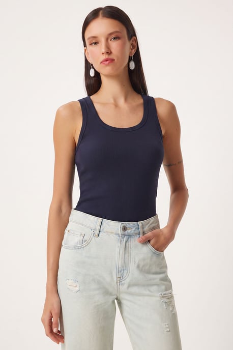 Fitted U-hals Gebreide 2-Pack Tanktop - Image 2