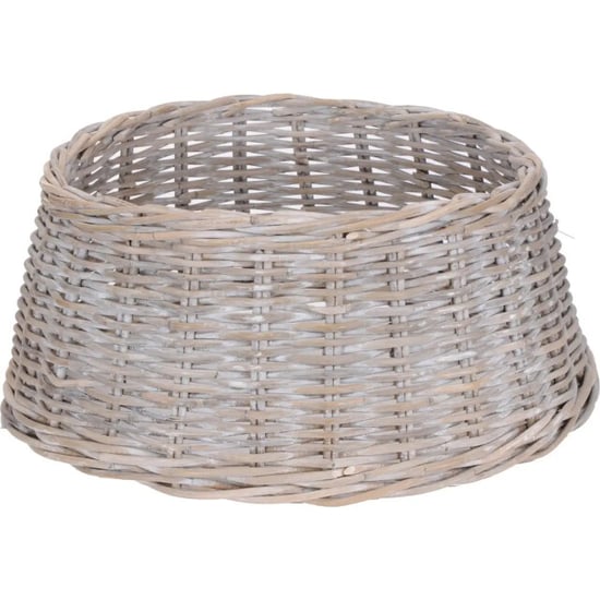 WDMT Rieten kerstboomrok ø 60 x 20 cm grijs - Image 1