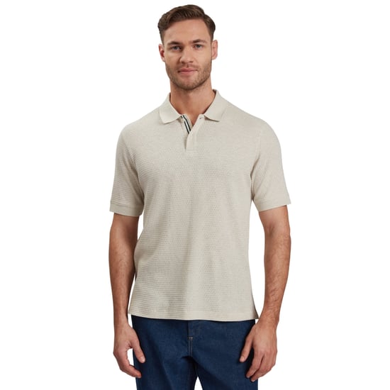 Ted Baker Redman Regular Textured Ecru Polo Shirt - Image 2