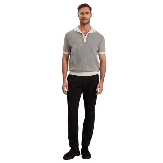 Ted Baker Gregry Small Stitch Natural Stickad Pikétröja - Image 5