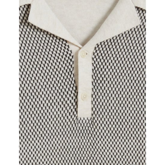 Ted Baker Gregry Small Stitch Natural Stickad Pikétröja - Image 6