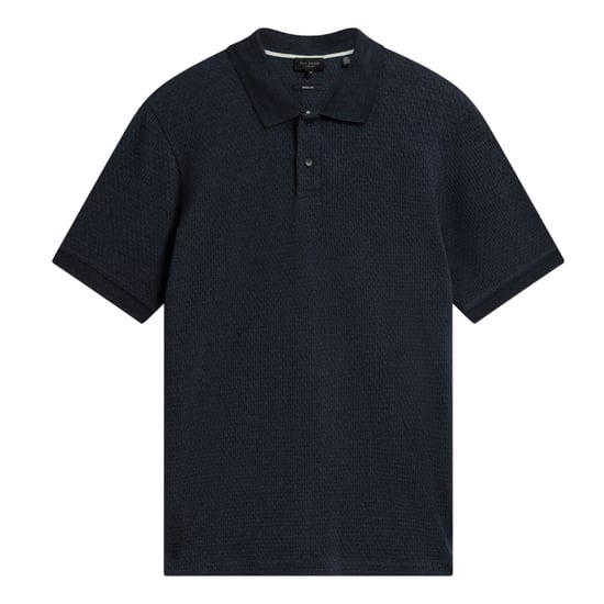 Ted Baker Redman Regular Textured Navy Polo Shirt - Image 1