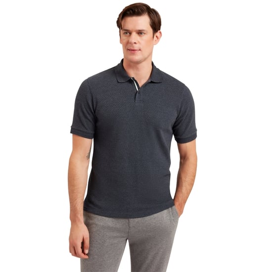Ted Baker Redman Regular Textured Navy Polo Shirt - Image 5