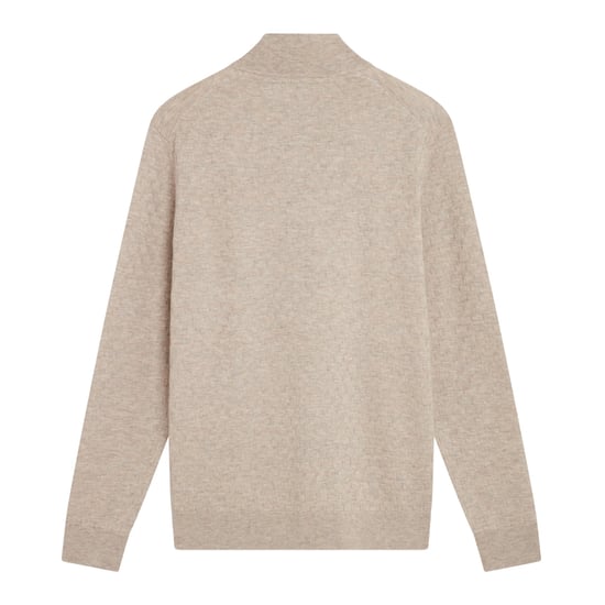 Ted Baker Kurnle T-söm Stickad Kamelfärgad Tröja Med Halv Dragkedja - Image 2