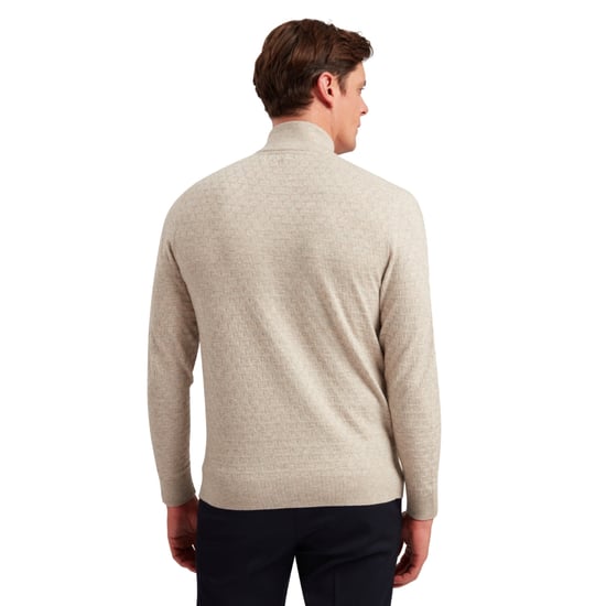Ted Baker Kurnle T-söm Stickad Kamelfärgad Tröja Med Halv Dragkedja - Image 6