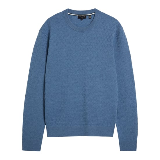 Ted Baker Loung T Stitch Crew Neck Blue Jumper - Image 1