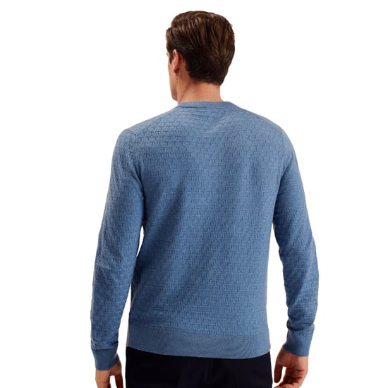 Ted Baker Loung T Stitch Crew Neck Blue Jumper - Image 2