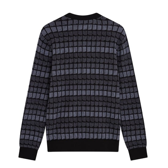 Ted Baker Osburn Regular Fit Jacquard Black Crewneck Jumper - Image 2