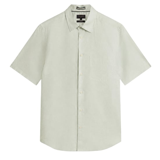 Ted Baker Palomas Pale Green Linen Shirt - Image 1