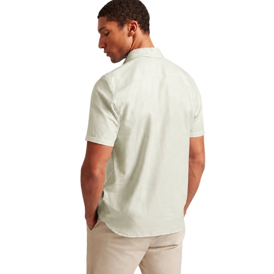 Ted Baker Palomas Pale Green Linen Shirt - Image 3