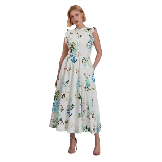 Ted Baker Giolia Katoenen Mouwloze Witte Midi-jurk Met Print - Image 2