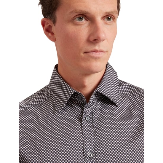Ted Baker Jozef Mini Geo Print Navy Shirt - Image 4
