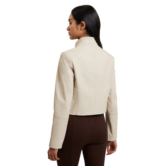 Ted Baker Riyoze Leren Cropped Wikkeljas In Ivoorkleur - Image 2