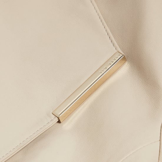Ted Baker Riyoze Leren Cropped Wikkeljas In Ivoorkleur - Image 6
