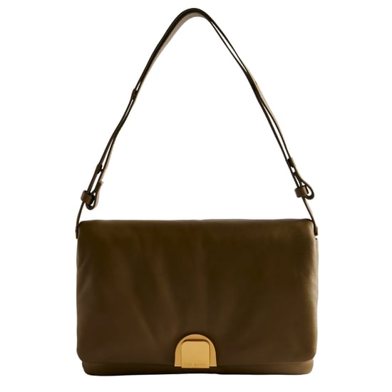 Ted Baker Samilli Lock Detail Zachte Gewatteerde Khaki Tas - Image 1