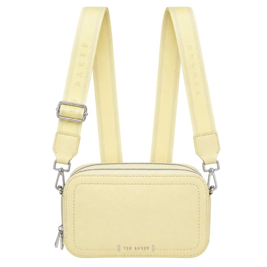 Ted Baker Linzie Webbing Liten Axelremsväska I Läder - Ljusgul Kameraväska - Image 1