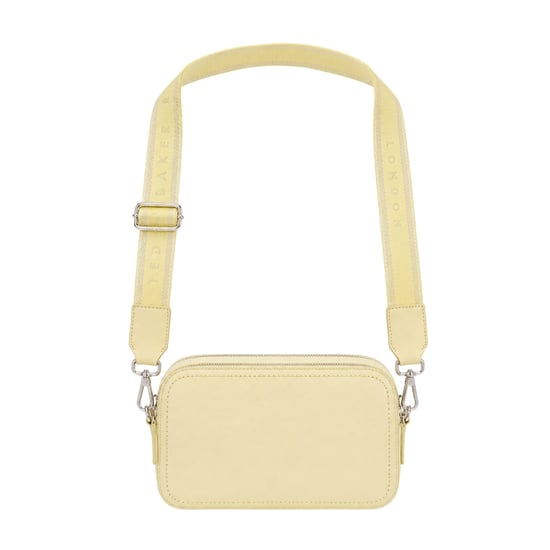 Ted Baker Linzie Webbing Liten Axelremsväska I Läder - Ljusgul Kameraväska - Image 2