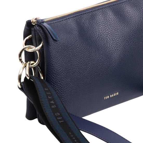 Ted Baker Darceyy Branded Webbing Leather Dark Blue Crossbody Bag - Image 2