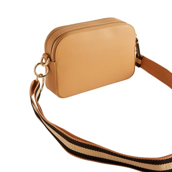 Ted Baker Darcelo Branded Webbing Leather Taupe Camera Bag - Image 2