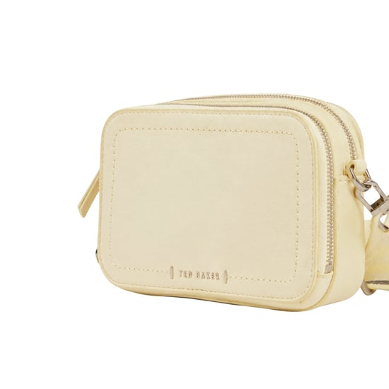 Ted Baker Linzie Webbing Liten Axelremsväska I Läder - Ljusgul Kameraväska - Image 3
