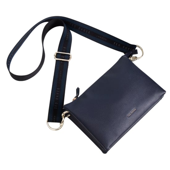 Ted Baker Darceyy Branded Webbing Leather Dark Blue Crossbody Bag - Image 3