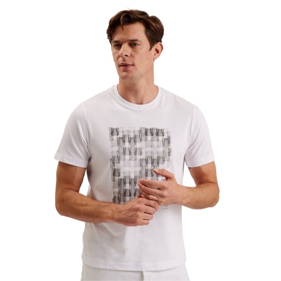 Ted Baker Tessman Box Bedrukt Wit T-shirt - Image 3