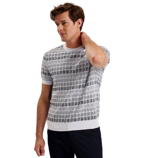 Ted Baker Srevel Regular Jacquard White T-shirt - Image 2