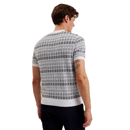 Ted Baker Srevel Regular Jacquard White T-shirt - Image 3