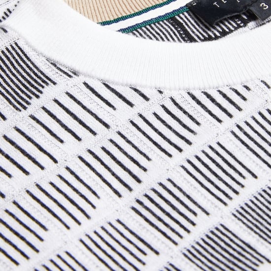 Ted Baker Srevel Regular Jacquard White T-shirt - Image 4