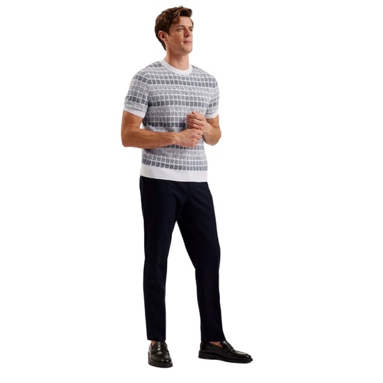 Ted Baker Srevel Regular Jacquard White T-shirt - Image 6