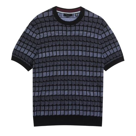 Ted Baker Srevel Regular Jacquard Black T-shirt - Image 1