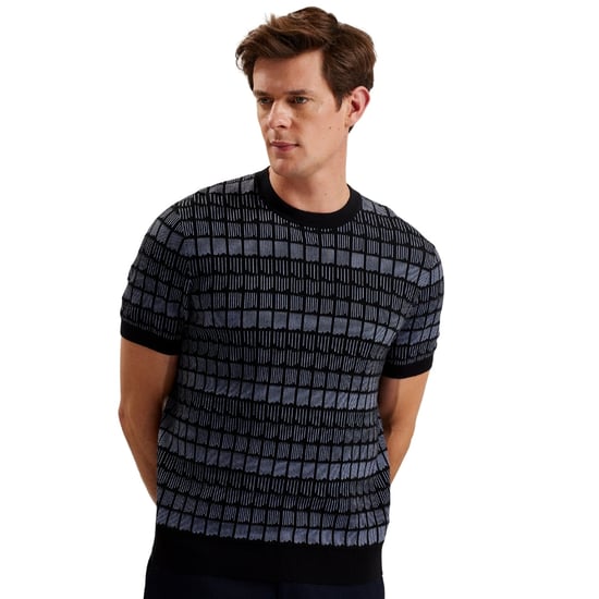 Ted Baker Srevel Regular Jacquard Black T-shirt - Image 2