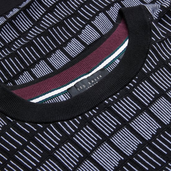Ted Baker Srevel Regular Jacquard Black T-shirt - Image 6