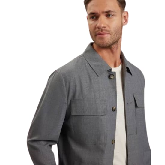 Ted Baker Selwynj Lightweight Grey Wool Blend Jacket - Image 3