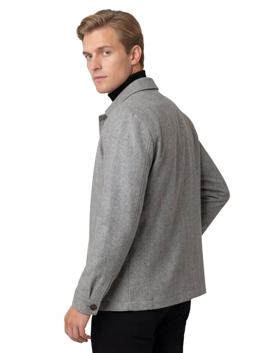 Overshirt Profuomo grijs 100% wol - Image 2